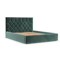 POLSTERBETT Brisa 180/200 cm Türkis im Kronos Stoff - Türkis/Schwarz, Holz/Holzwerkstoff (180/200cm) - AltaBeds