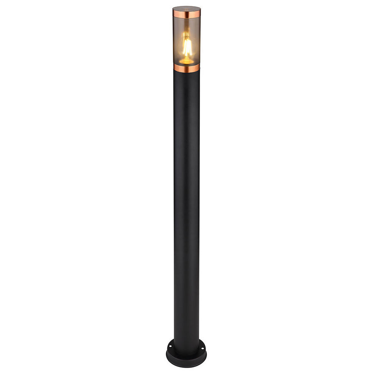 LED STEHLEUCHTE Edelstahl Schwarz 2er Set - Schwarz, Metall (12.7/12.7/110cm) - Globo Lighting