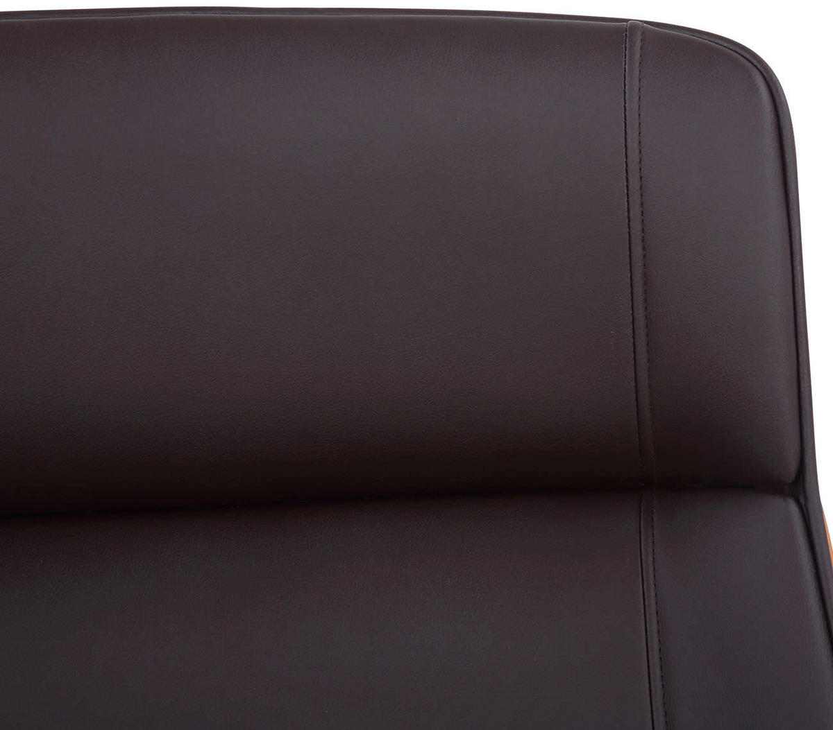 DREHSTUHL Lederlook Walnuss/Braun - Chromfarben/Walnussfarben, Textil/Metall (58/110/66cm) - CLP