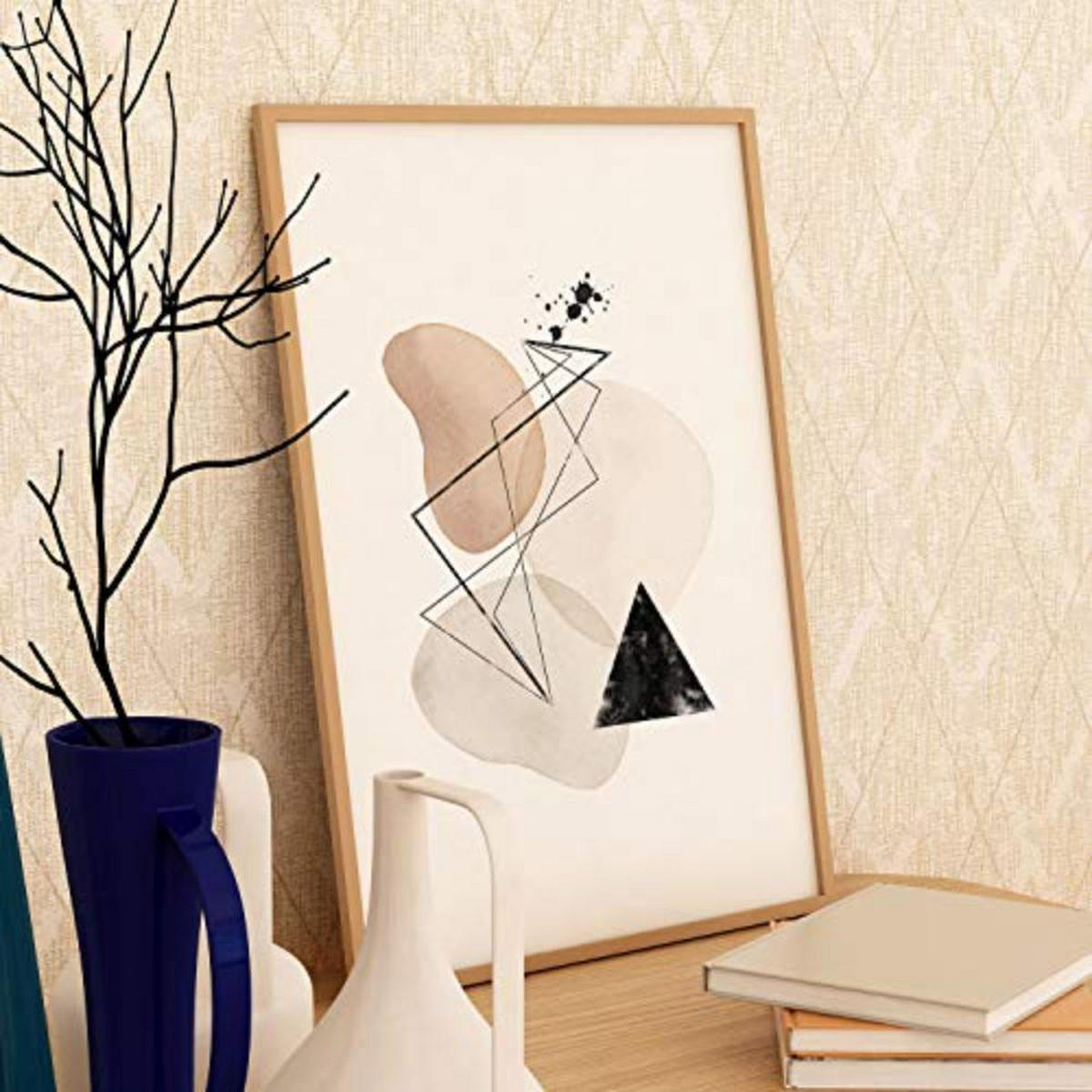 POSTER Set mit 4 abstrakte Formen und Figuren Braun A4 Rahmenlos - Klar, Papier (29.7/3cm) - Nacnic