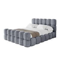 POLSTERBETT mit Bettkasten, Fußteil und Lattenrost, Bett mit Matratze H3/H4 - LEYA-Z 120x200 Grau - Grau, Holzwerkstoff/Textil (120/200cm) - ALTDECOR