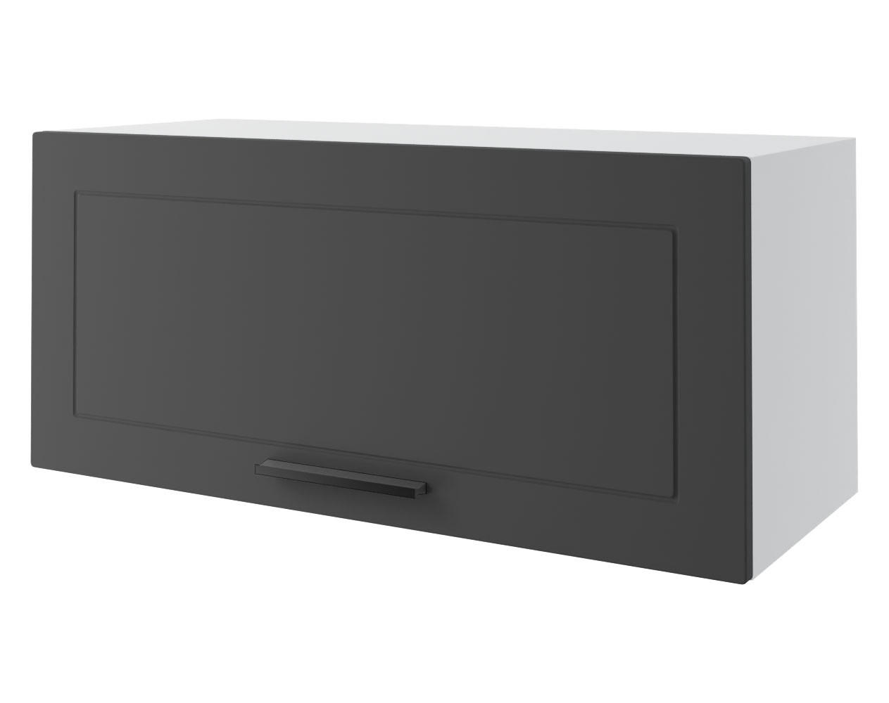 KLAPPHÄNGESCHRANK Kvantum W4B/80-AV Graphit Matt / Weiß Matt 80 / 32,5 / 36cm - Graphitfarben/Weiß, Holz/Holzwerkstoff (80/36/32.5cm) - Feldmann-Wohnen