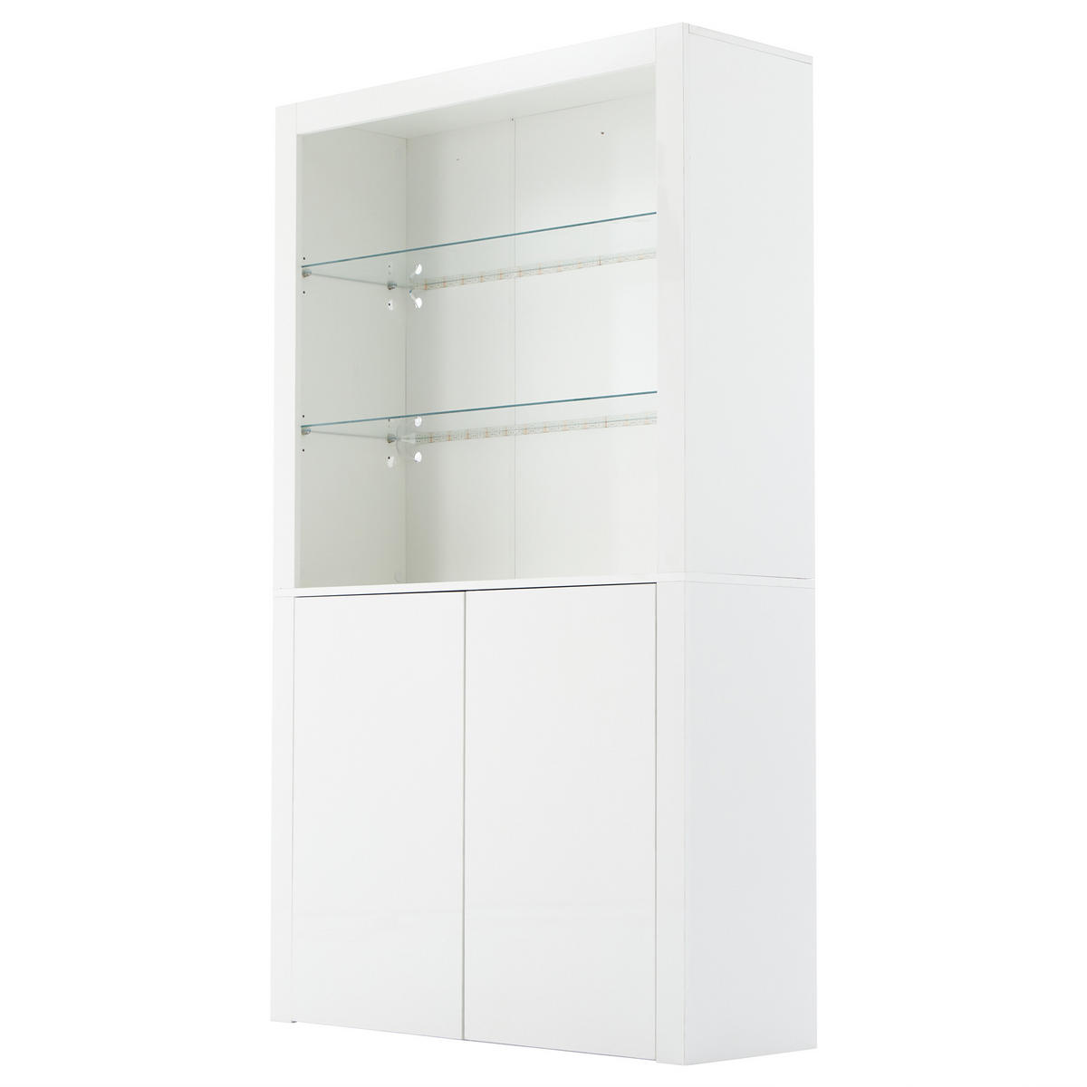 VITRINE Weiß 100/35/170 cm - Weiß, Holzwerkstoff (100/170/35cm) - PANGIVO