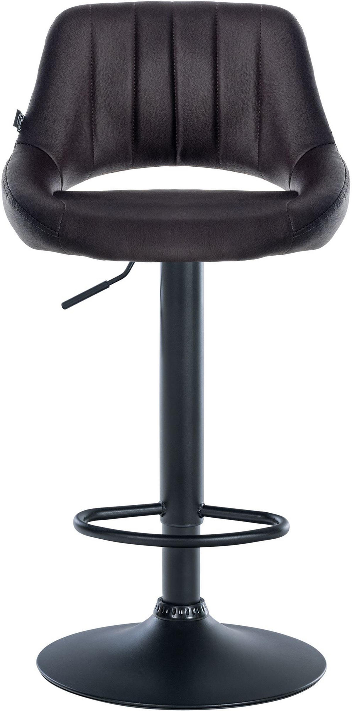BARHOCKER 2er Set Milos Kunstleder B braun - Schwarz/Braun, Kunststoff/Metall (47/106/48cm) - TPFLiving
