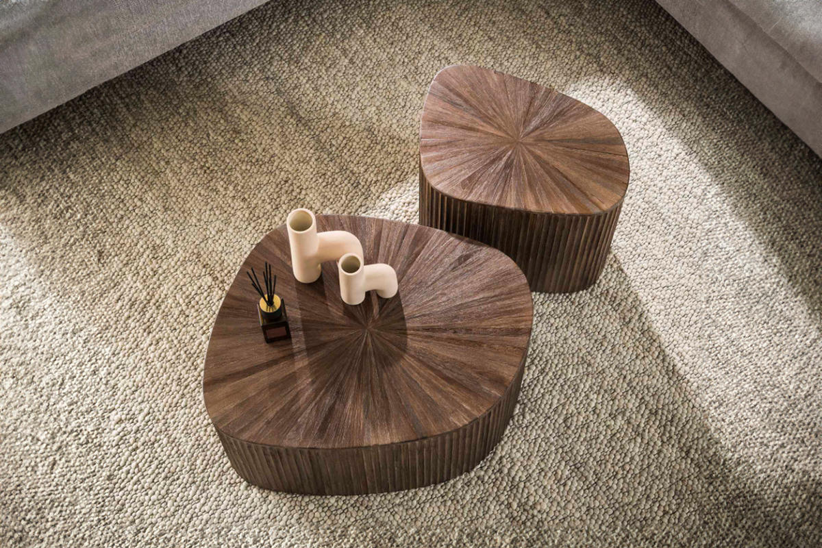 COUCHTISCH-SET INKA Braun Teakholz - Braun, Teakholz/Holz (73/68/31cm) - KAWOLA