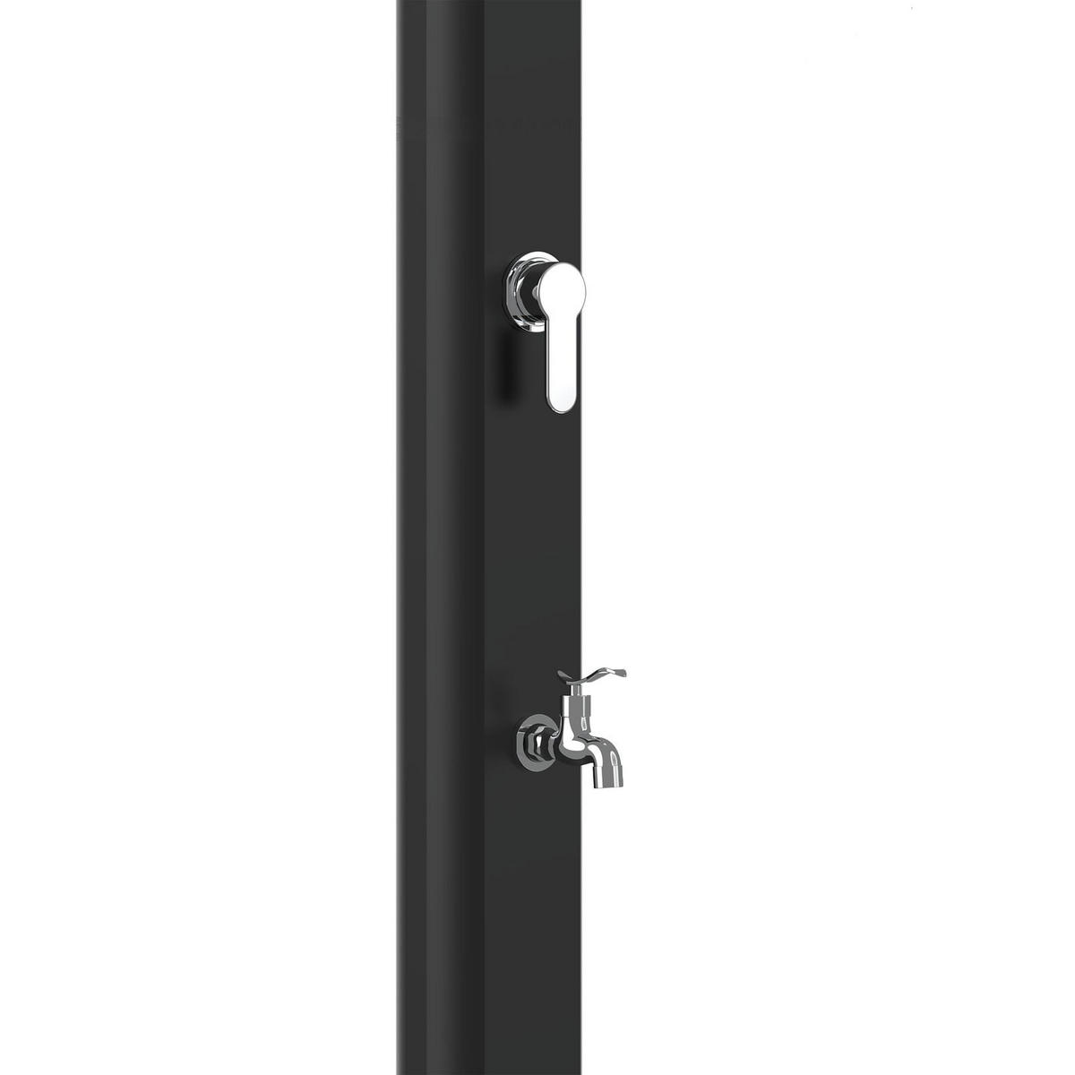 SOLARDUSCHE 25 L für Pool und Garten - Schwarz, Metall (23/221.4/60cm) - Swim & Fun 