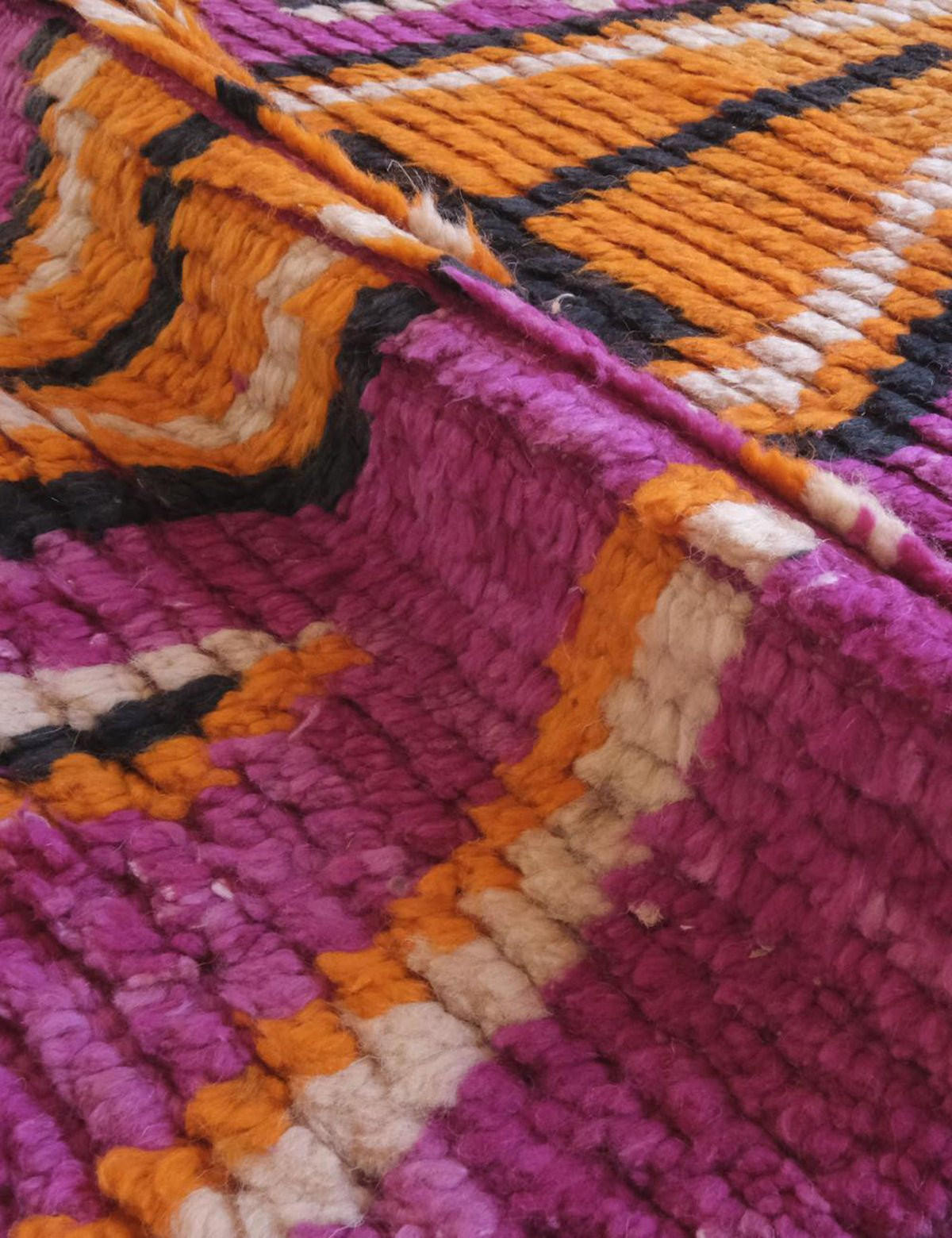 BERBERTEPPICH aus reiner Wolle 78x 507 cm - Pink, Naturmaterialien (78/507cm) - AFK Living