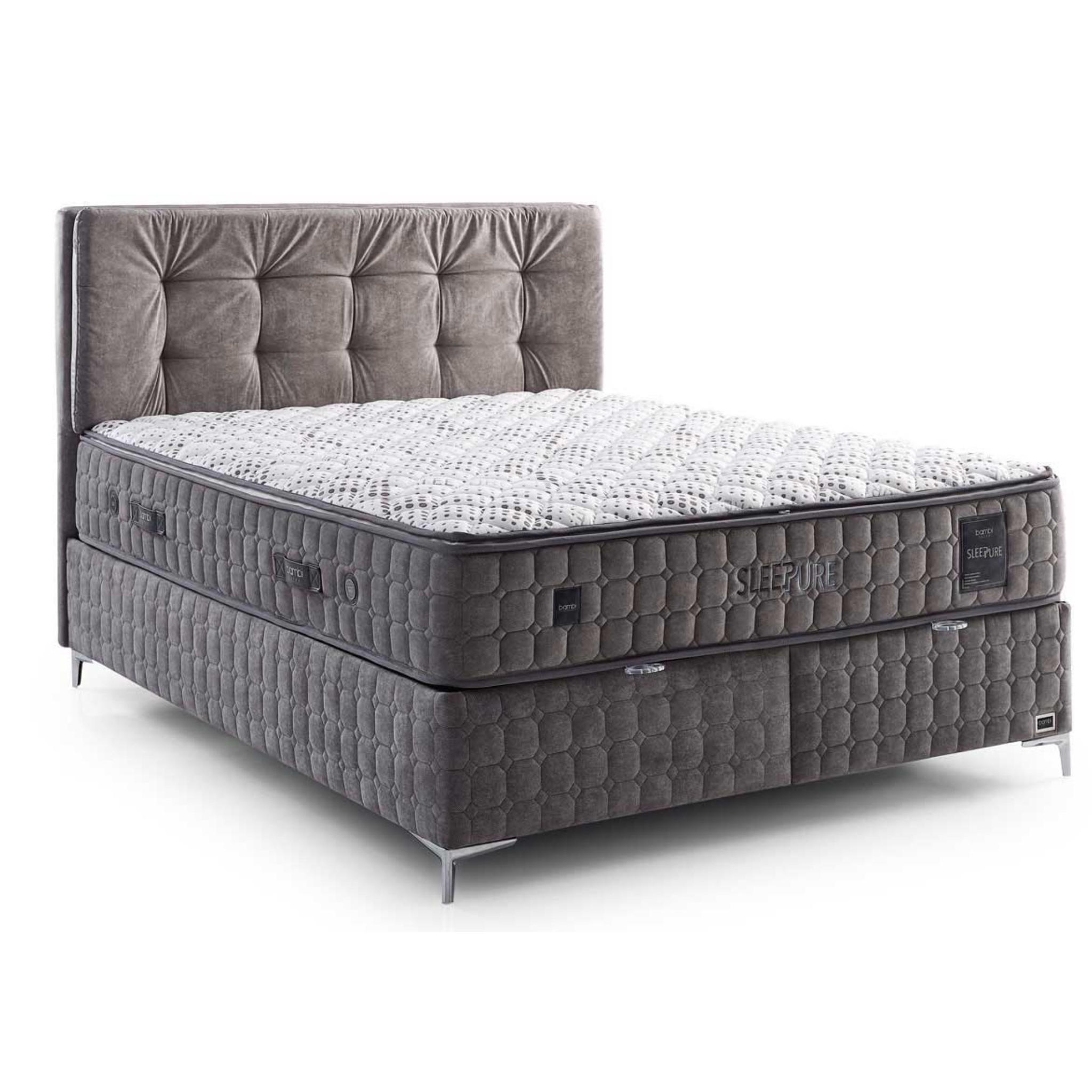 BOXBETT Bambi Sleepure Set 180x200 - Grau, Holz/Metall (180/200cm) - Bambi
