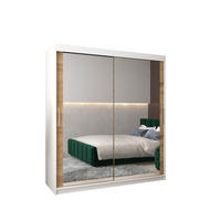 SCHWEBETÜRENSCHRANK 200/180/62 2-türig - Silberfarben/Eiche Artisan, Holz/Kunststoff (180/200/62cm) - Abiks Möbel