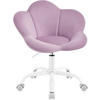 DREHSTUHL Kinder, blumenförmig, Samt, Hellviolett - Violett/Weiß, Kunststoff/Textil (62/71/51cm) - Woltu