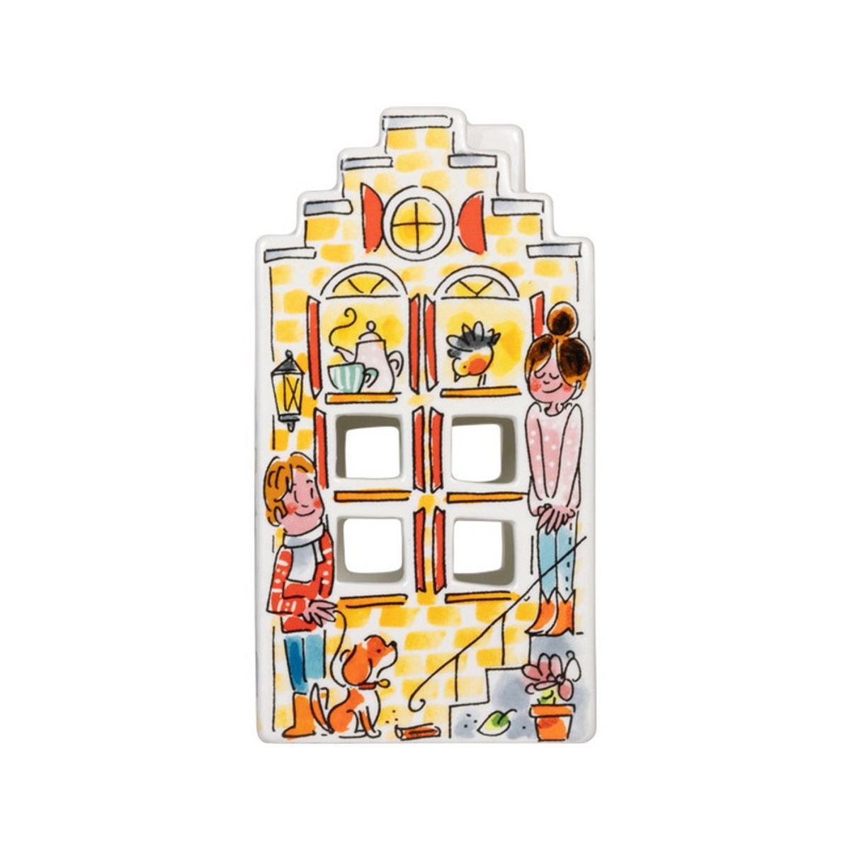 LICHTHAUS Home Sweet Home in Bunt - 14cm - Multicolor, Keramik (8.1/15/8.1cm) - Blond Amsterdam