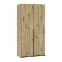 ŠATNÍ SKŘÍŇ S OTOČNÝMI DVEŘMI AMARA, 100/204/58 cm 2dveřová, dub Artisan - dub artisan, kompozitní dřevo (100/204/58cm) - MASSENO
