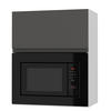 MIKROWELLENUMBAUSCHRANK Avellino W2MK/60 graphit Acryl matt / Weiß 60 / 32,5 / 72cm - Graphitfarben/Weiß, Holz/Holzwerkstoff (60/72/32.5cm) - Feldmann-Wohnen
