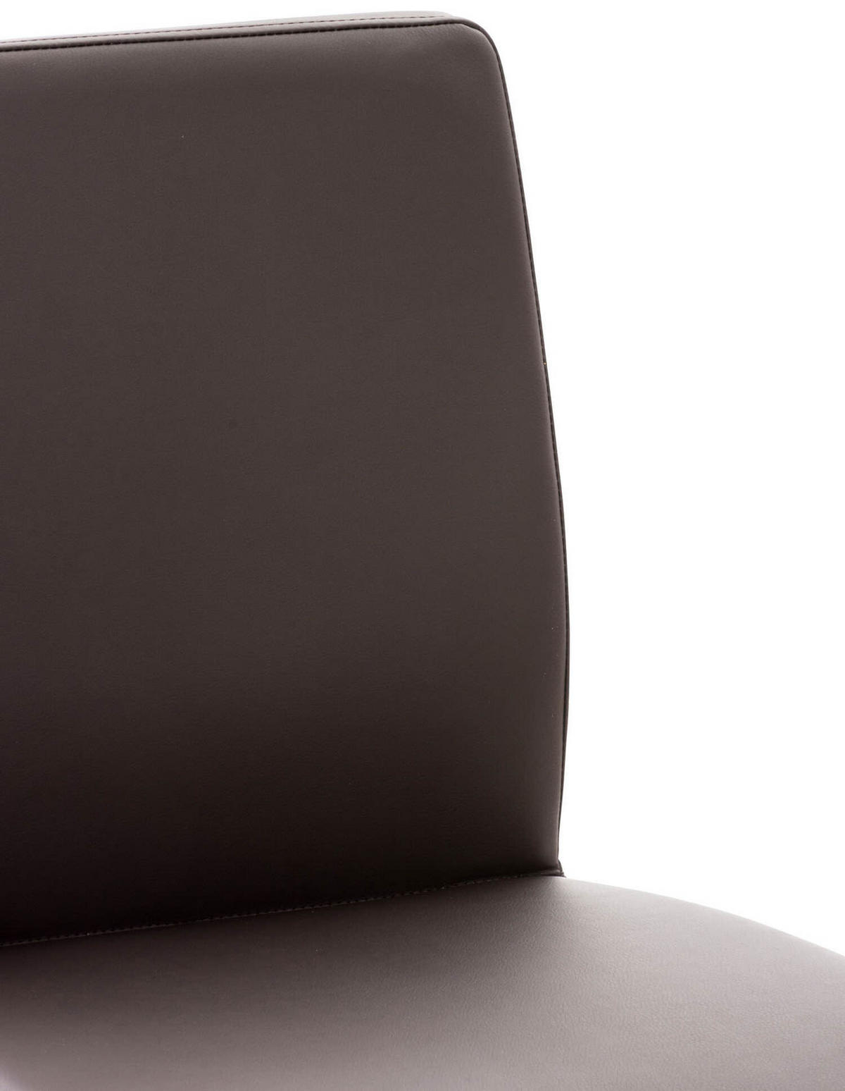 BARHOCKER Cathy, Gestell Edelstahl, Kunstleder Braun - Chromfarben/Braun, Kunststoff/Textil (40/100/49cm) - TPFLiving