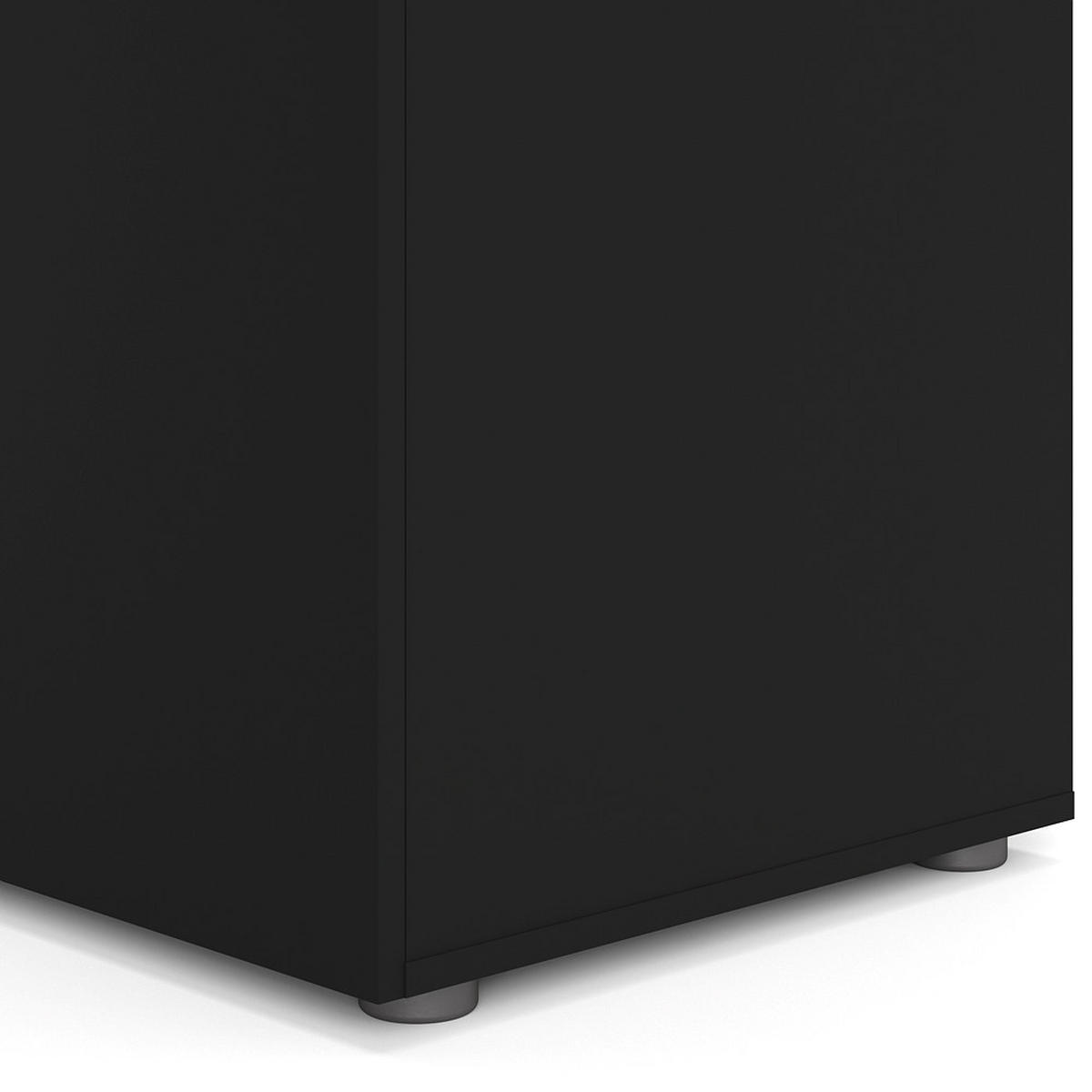 KLEIDERSCHRANK mattschwarz - Schwarz, Holzwerkstoff (118/201/50cm) - ebuy24