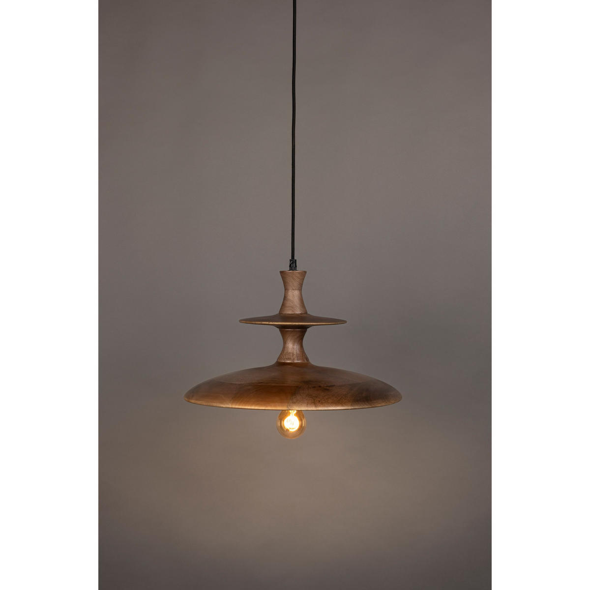PENDELLEUCHTE Cath 43 cm Braun - Beige, Holz (43/43/25cm) - Dutchbone