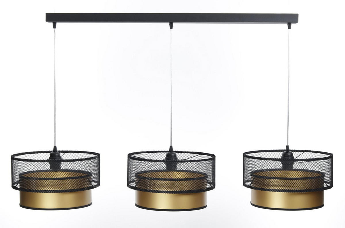 HÄNGELEUCHTE Gold 30/88 cm - Schwarz, Kunststoff (30/2.6/88cm) - ONZENO