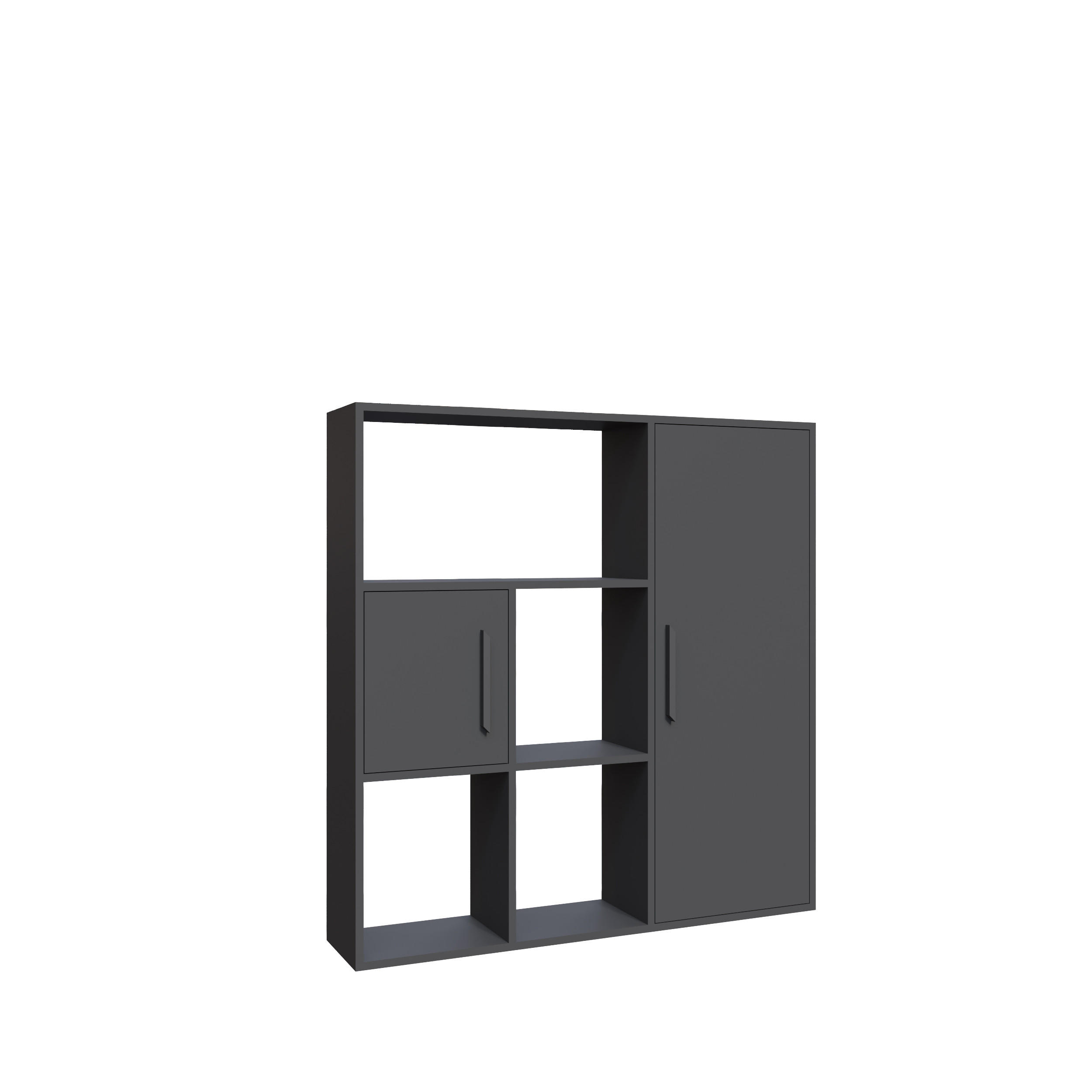 Decorotika Bücherregal Dunkelgrau 25x123.6x120 cm