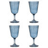 GLÄSER-SET Byron 4er Set Weinglas - Blau, Kunststoff - Ladelle