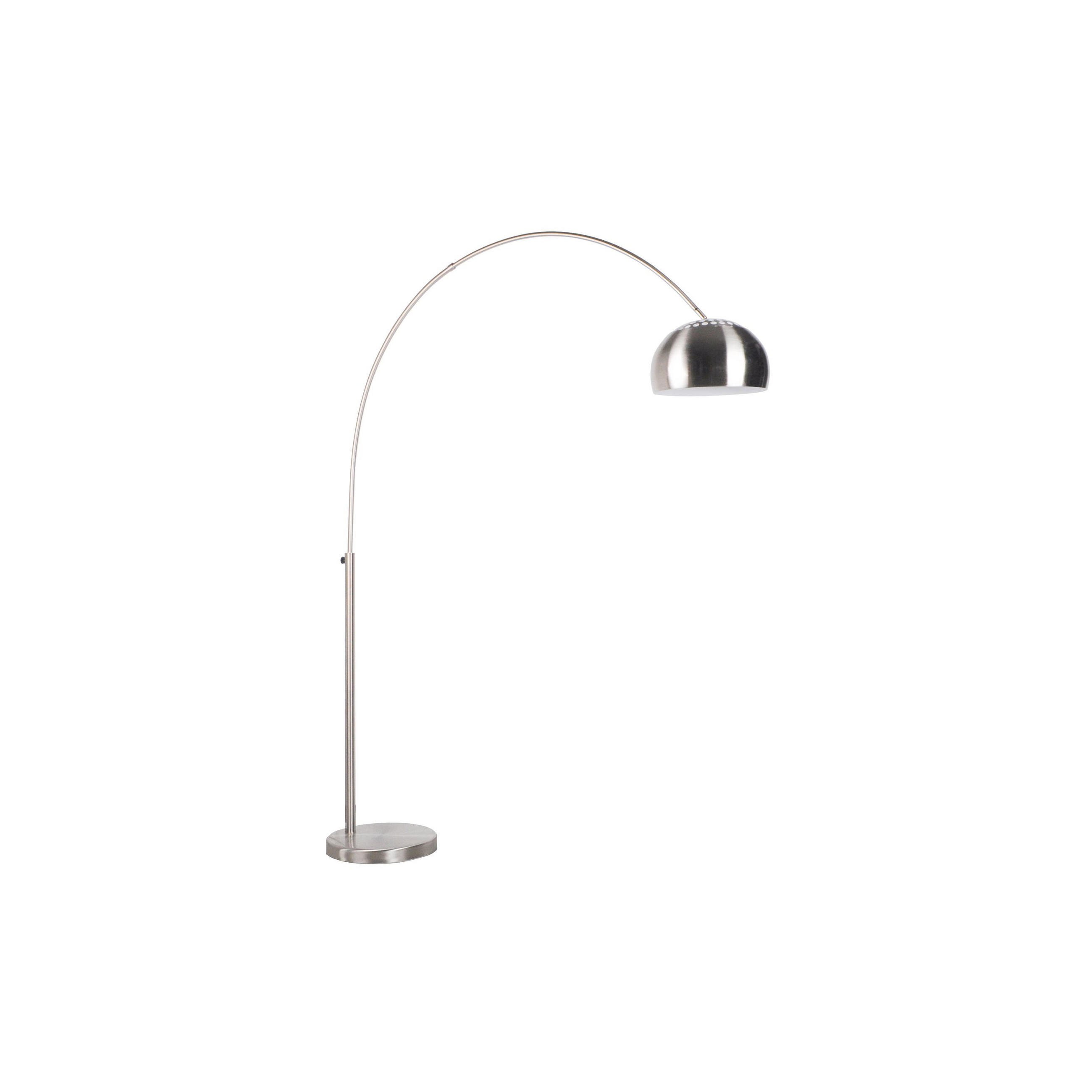 STEHLAMPE Metal Bow Silber - Silberfarben, Metall (39/170/205cm) - Housecraft Living