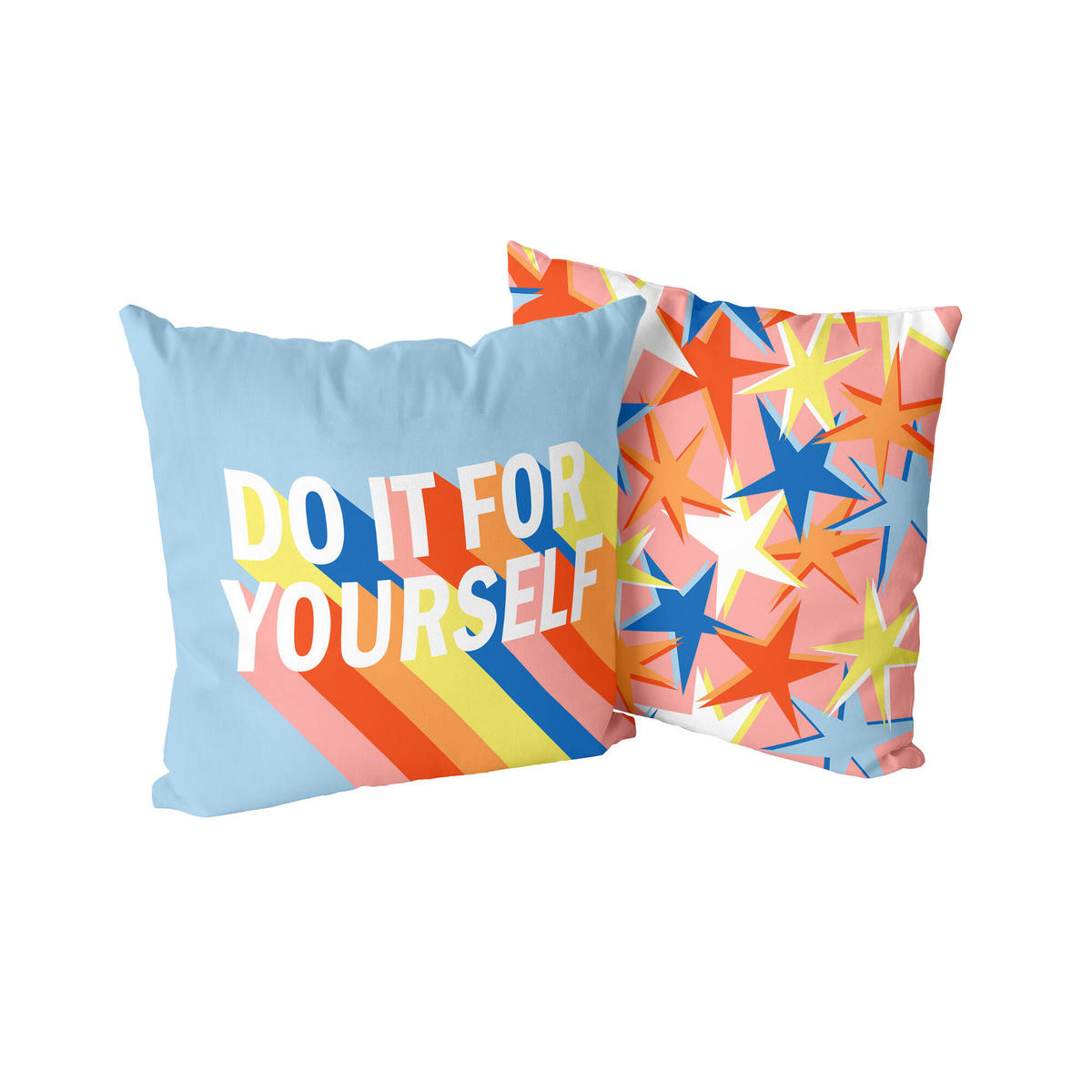 KISSENBEZUG dekorativ do it 50x50 cm (2er pack) mehrfarbig - Multicolor, Textil (50/50cm) - Happy Friday