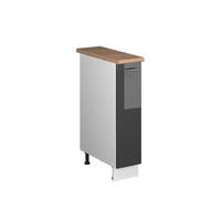 LEKÁRENSKÁ SKRINKA Fame-Line, Antracit vysoký lesk/biely, 20 cm, AP Oak - biela/čierna s vysokým leskom, kompozitné drevo (20/82/60cm) - Vicco