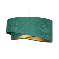 HÄNGELEUCHTE Grün 50/23 cm - Goldfarben, Kunststoff (50/1.3/23cm) - ONZENO