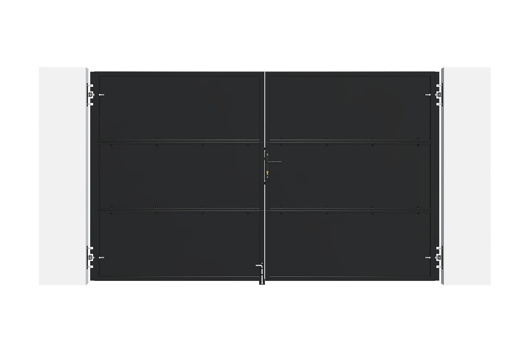 Casanoov Doppelflügeltor Schwarz 293x180 cm