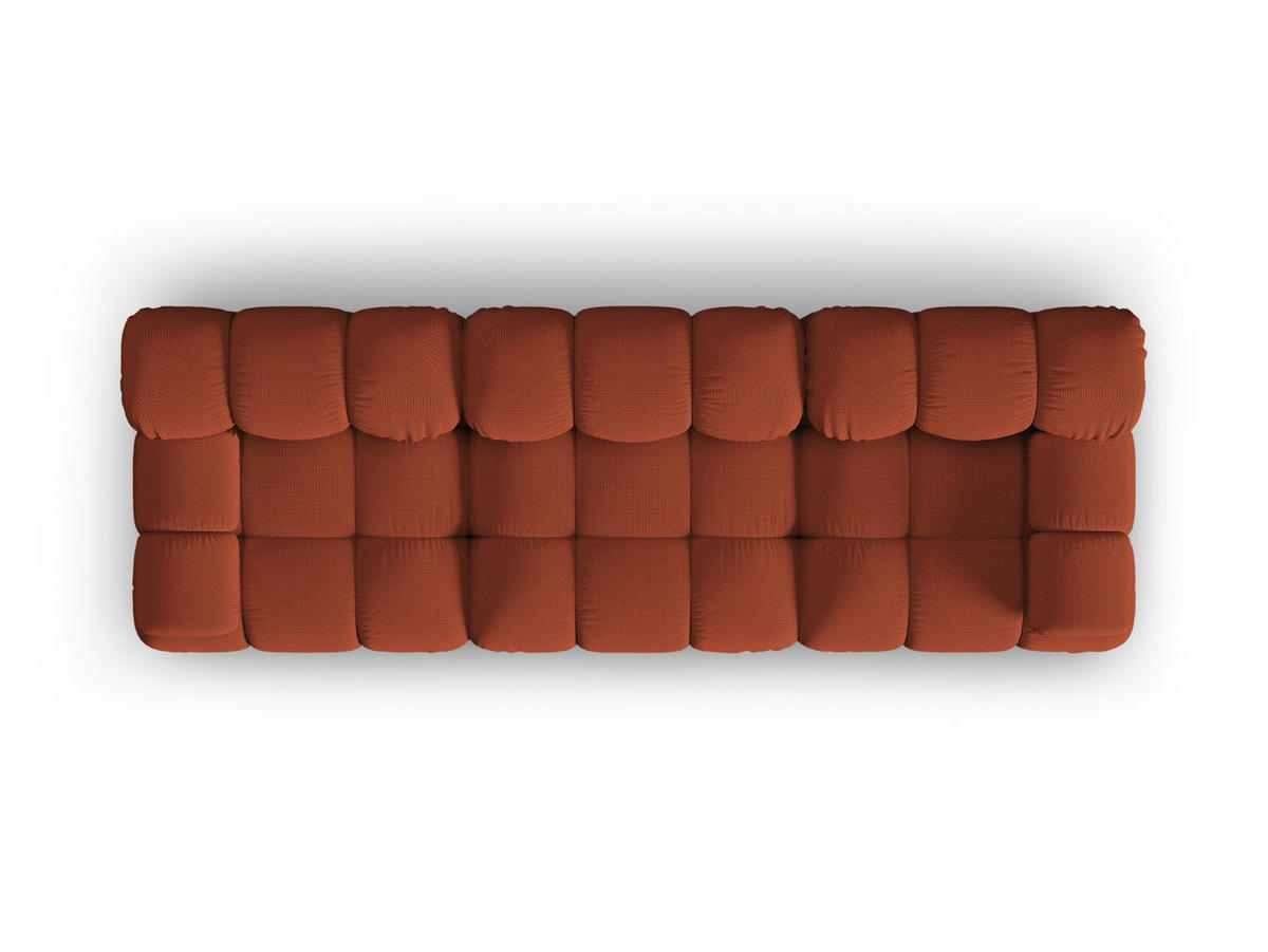 SOFA modular Bellis aus 3D-Stoff ziegelstein 3 Sitzplätze - Orange, Textil (94/70/282cm) - Micadoni