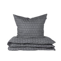 BETTWÄSCHESET Drops - Feinbiber - 2-teilig - 135 x 200 cm - Grau - Grau, Textil (135/200cm) - SCHIESSER