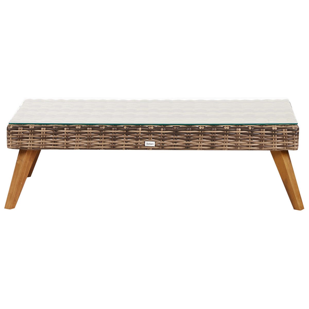 LOUNGE-SET 5-sitzer PE Rattan Olivgrün Vittoria - Beige/Dunkelbraun, Kunststoff - Beliani
