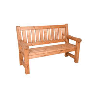 GARTENBANK Tobias 2-Sitzer Terrassenbank - Kieferfarben, Holz (124/96/69.5cm) - DELUKE