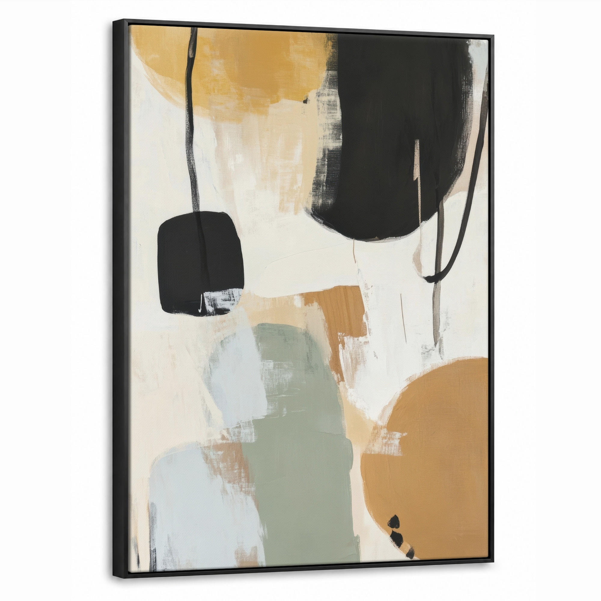 MuchoWow Leinwand Currygelb 50x70 cm