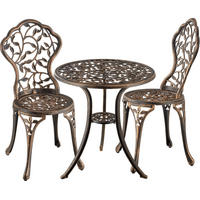BISTROTISCH-SET Lyon,Belastbarkeit Stuhl 120 kg,schwarz/grau - Schwarz/Grau, Naturmaterialien/Metall - tectake