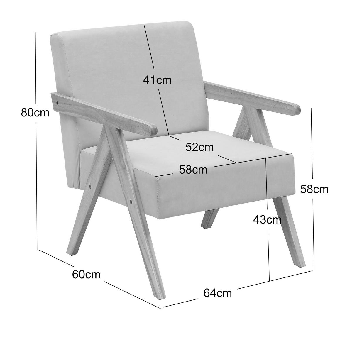 SESSEL Holz Terrakotta - Rot, Holz (64/80/60cm) - Nordlys