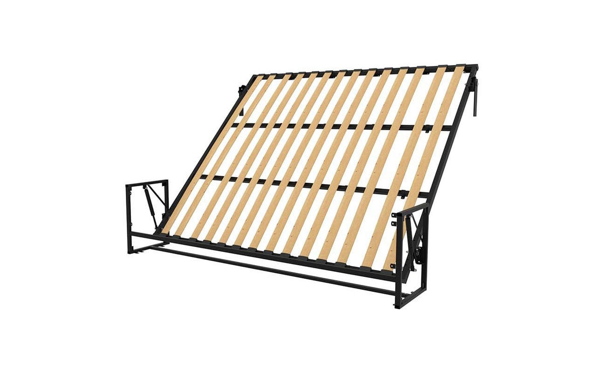 WANDBETT Morphy Classik Modulares SizeFlex- und TypeFlex-System - 200x192 Horizontal - Schwarz, Holz/Metall (200/192cm) - WallBedKing