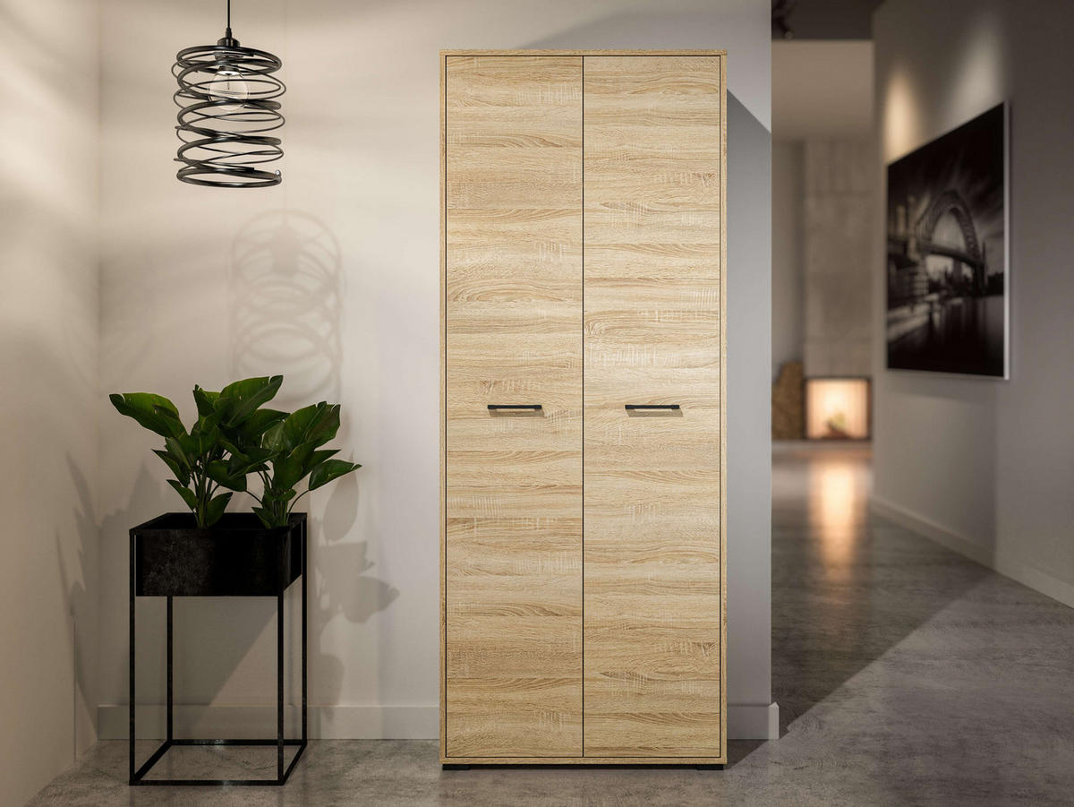 GARDEROBENSCHRANK – 55 cm – Caro – Sonoma Eiche – KL-002 - Sonoma Eiche, Holzwerkstoff (55/199/34cm) - hi-markt