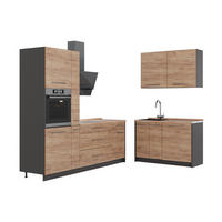 KUHINJA Fame-Line, Hrast zlatnog tona/Antracit, 220 x 120 cm, RP Hrast - hrast medunac/antracit, drvni materijal (220/206.8/60cm) - Vicco