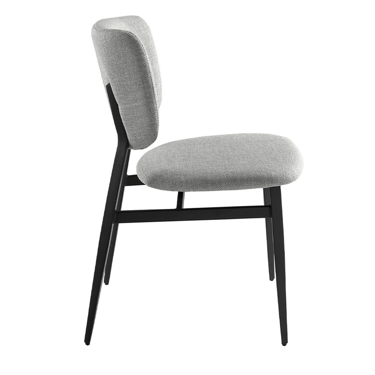 STUHL Hellgrau Schwarz 48/60/83 cm - Hellgrau/Schwarz, Textil (48/83/60cm) - ANGEL CERDA