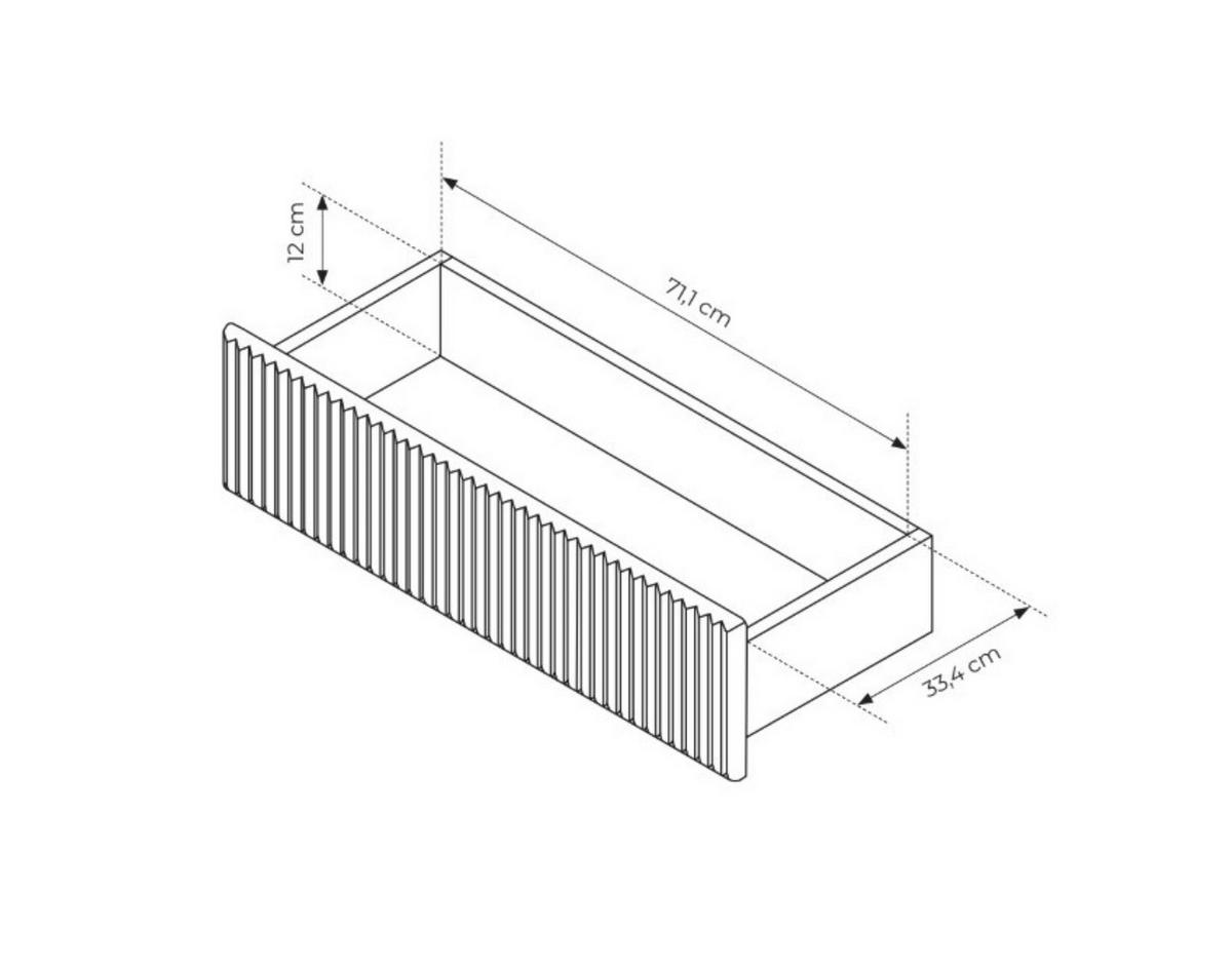SIDEBOARD Tutti Schwarz, zweitürige mit Schubladen - Schwarz, Holzwerkstoff/Metall (177/81/40cm) - Bettso