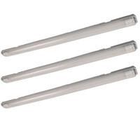 LED DECKENLEUCHTE Weiß 3er Set Wannenlampen - Weiß, Kunststoff (126/9.6/5.8cm)