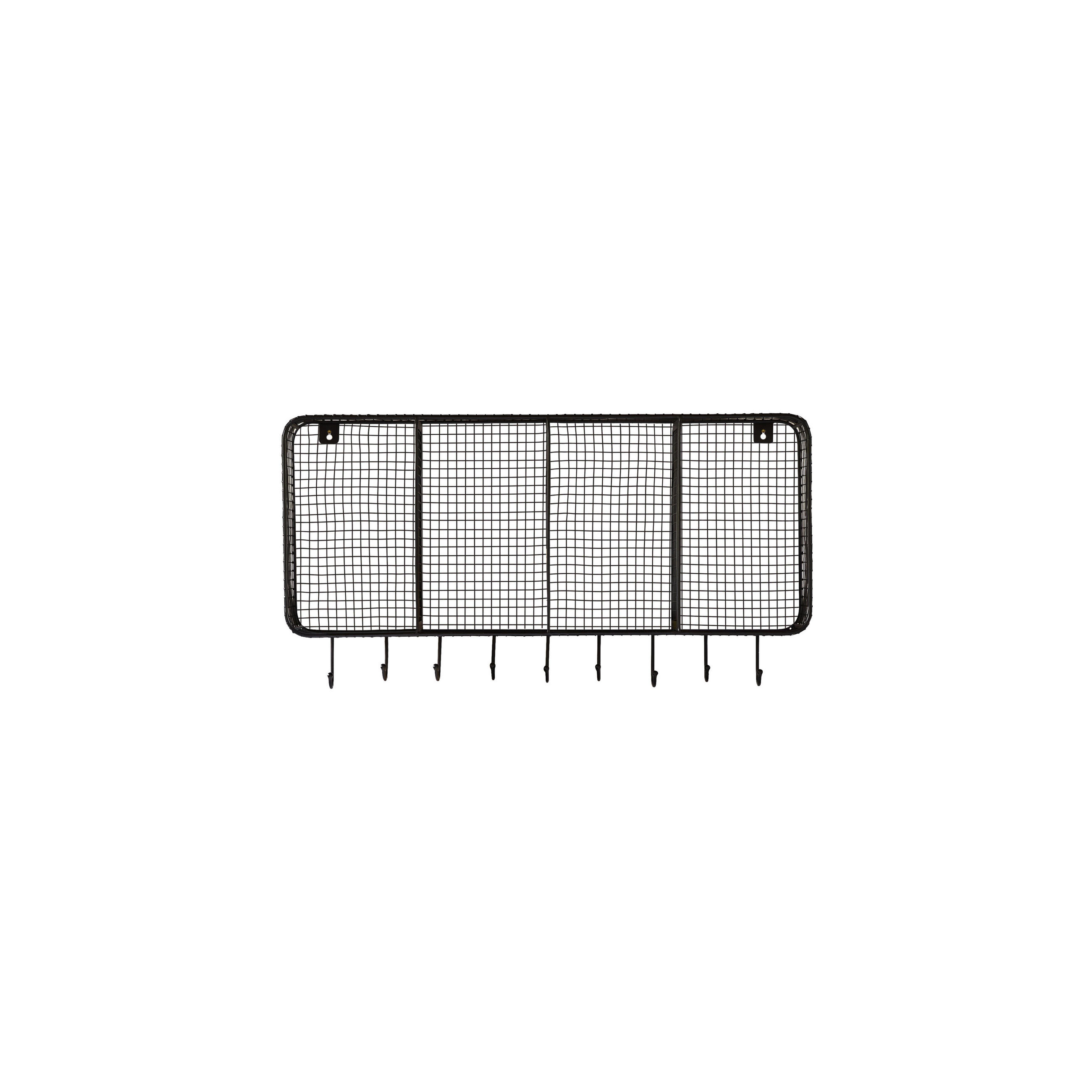 Tikamoon Badregal Schwarz 103x54x19 cm