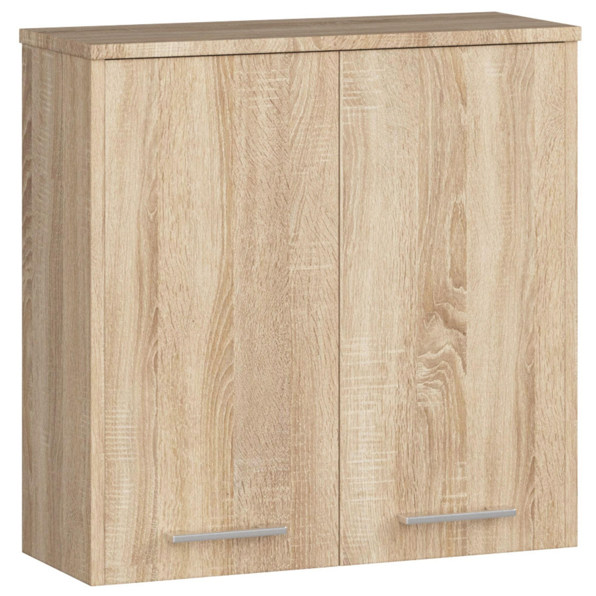 HÄNGESCHRANK Sonoma-Eiche 60x22,5x60 cm - Silberfarben/Sonoma Eiche, Holzwerkstoff/Kunststoff (60/60/22.5cm) - Akord