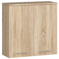 HÄNGESCHRANK Sonoma-Eiche 60x22,5x60 cm - Silberfarben/Sonoma Eiche, Holzwerkstoff/Kunststoff (60/60/22.5cm) - Akord
