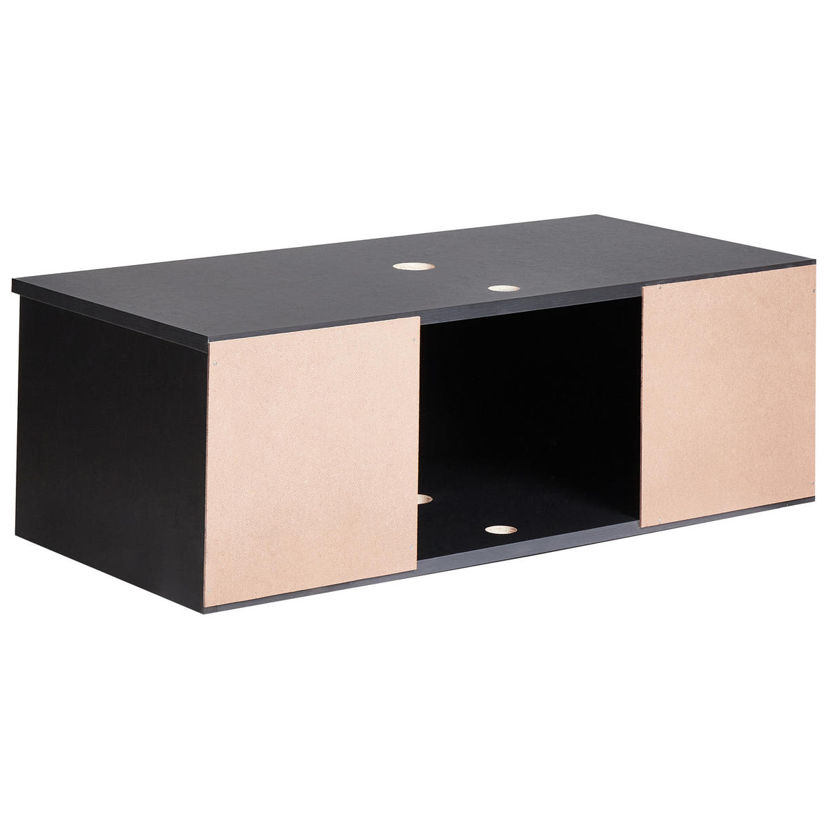 DULAP SUB LAVOAR montat pe perete 80 cm negru Rupanco - negru, compozit lemnos (80/27/40cm) - Beliani