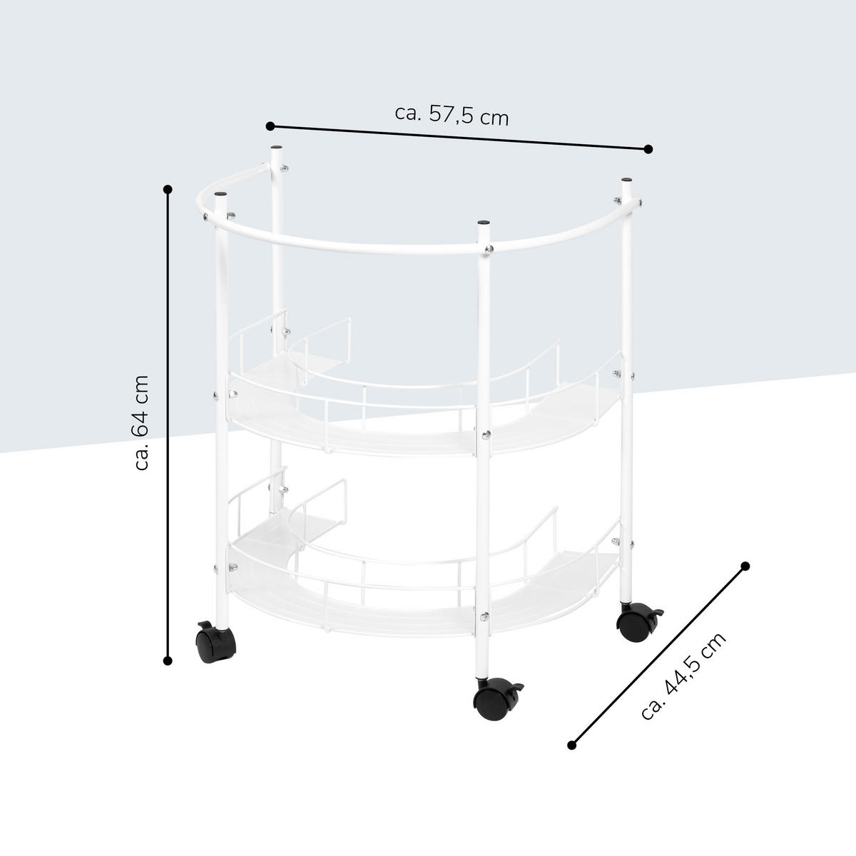 WASCHBECKENUNTERSCHRANK, weiß, Metall - Weiß, Metall (57.5/64/44.5cm) - eluno
