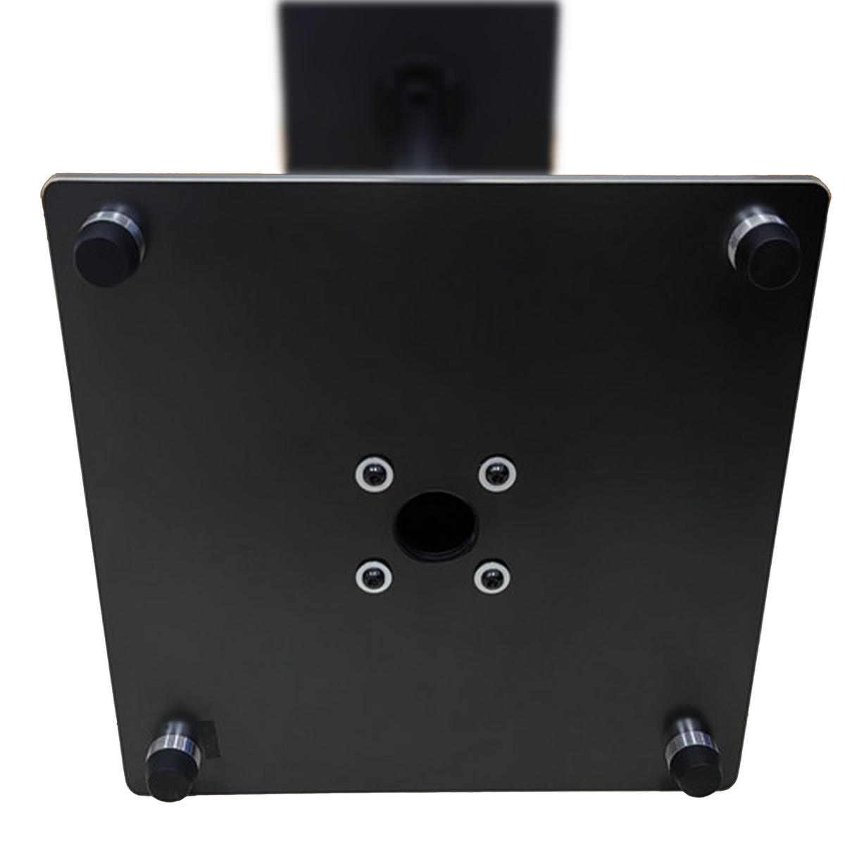 HÖGTALARSTATIV svart 2-pack - Svart, Glas/Metall (30/78.5/30cm) - Relaxdays
