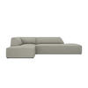 ECKSOFA links Ruby aus Cord hellgrau 4 Sitzplätze - Hellgrau, Textil (180/273cm) - Micadoni