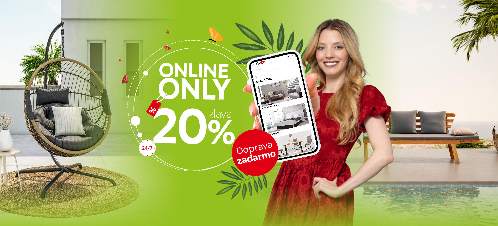zľava 20 % na záhradný nábytok online only