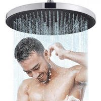 DUSCHKOPF Regendusche 30 cm rund 360° verstellbar Chrom - Silberfarben, Metall (5/12.7/25cm)